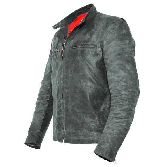 Johnson Motors dry wax heavy canvas cafe racer jacket. VERY RARE. NWT - Picture 8 of 10